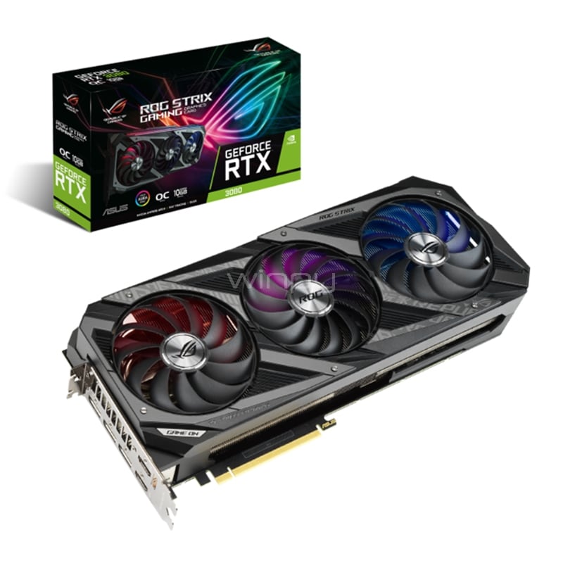 ASUS ROG STRIX GeForce RTX3080 非LHR Tarjeta gráfica ASUS ROG Strix GeForce RTX 3080 OC Edition de 10GB