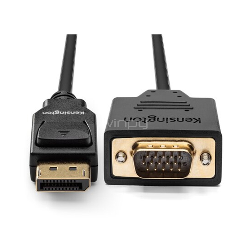 Cable Adaptador Kensington DisplayPort 1.2 a VGA (Full HD, Negro)