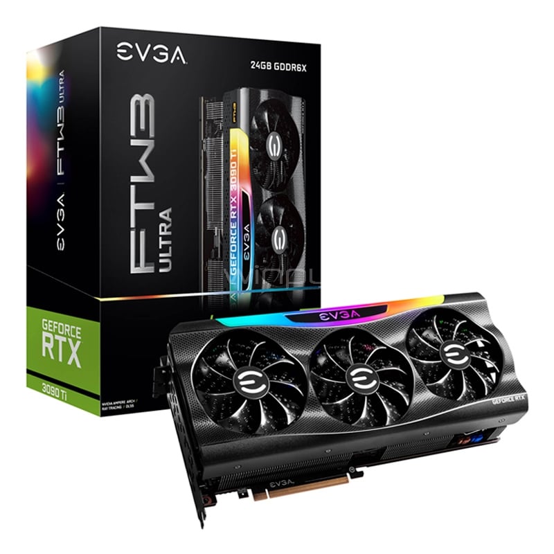 Tarjeta gráfica EVGA GeForce RTX 3090 Ti FTW3 ULTRA GAMING de 24GB