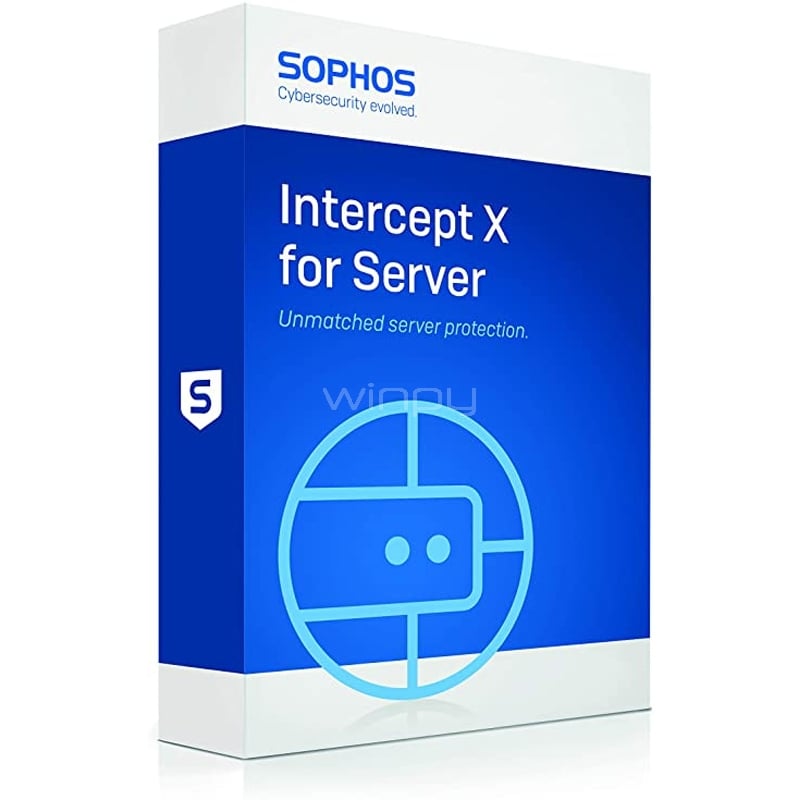 Licencia Sophos Central Intercept X Advanced for Server Renovación (1-9 Servidores, 12 Meses)
