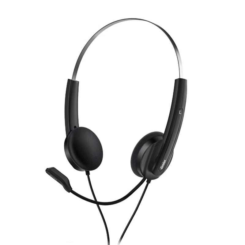 Audífonos Genius HS-220U con Micrófono (USB, Negro)