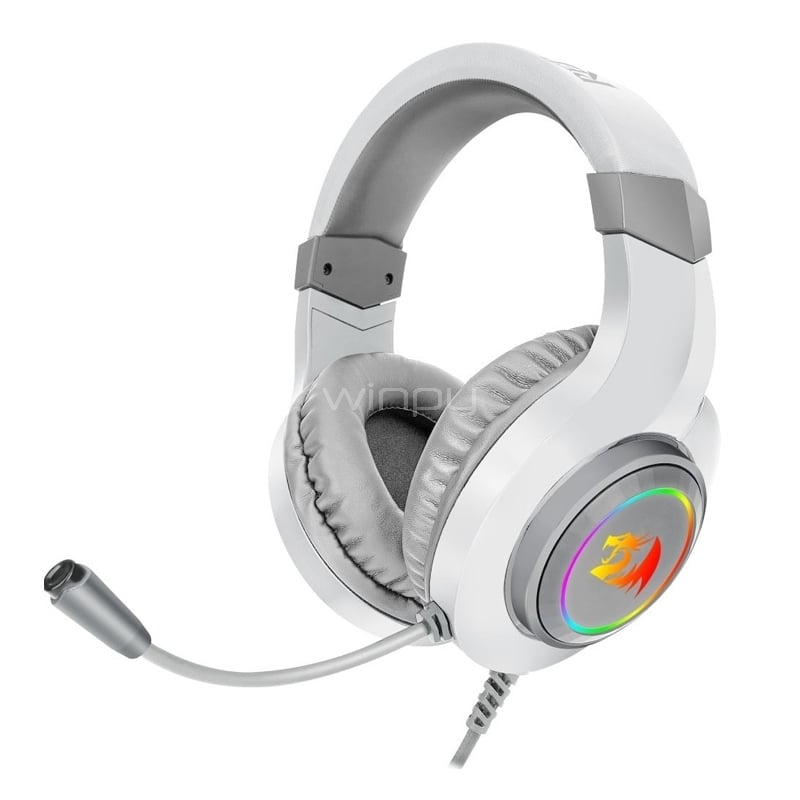 Audífonos Gamer Redragon Hylas H260 RGB (Jack 3.5mm, Blanco)