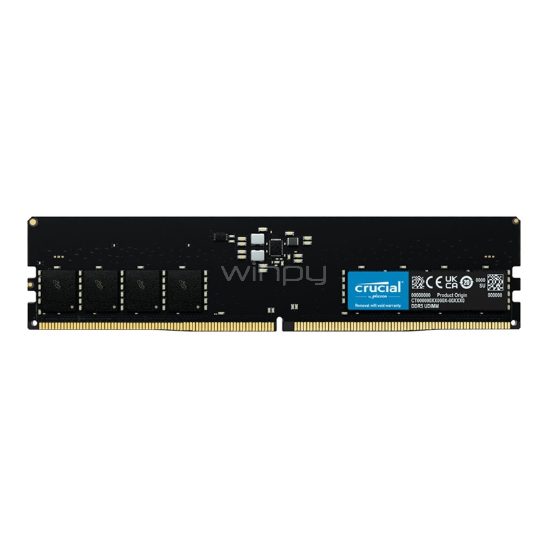 Memoria RAM Crucial Ballistix de 8GB (DDR5, 4800MHz, CL40, UDIMM)