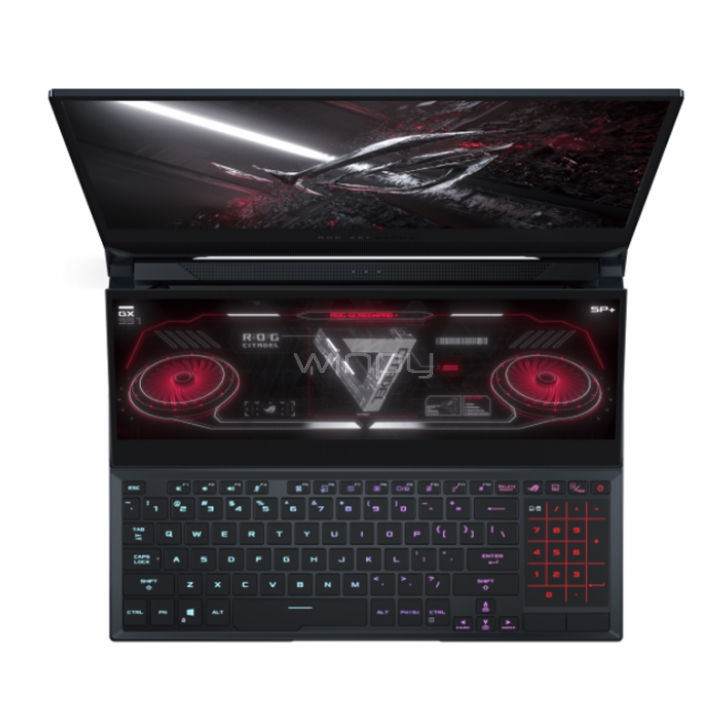 Notebook Asus ROG Zephyrus Duo 15 SE GX551 de 15.6“ (Ryzen 9 5980HS, RTX 3080, 32GB RAM, 2TB SSD, Win10)