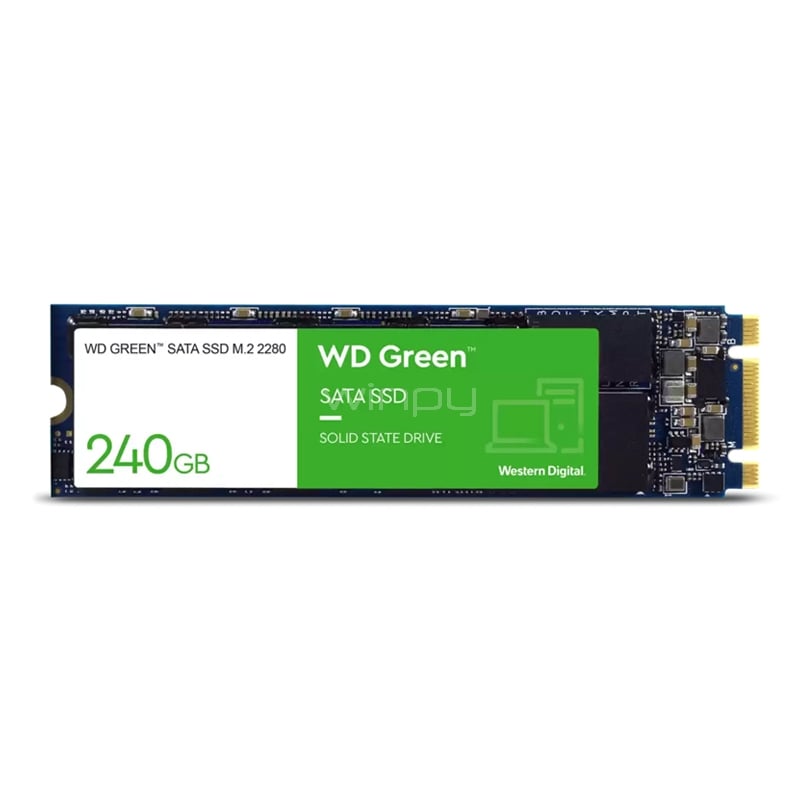 Unidad de Estado Sólido Western Digital Green de 240GB (M.2 2280, 545MB/s)