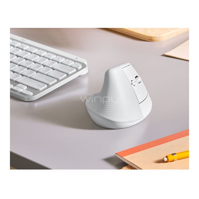 Mouse Logitech Lift Vertical Ergonomic (Bluetooth/ Dongle USB, 4.000dpi, Blanco)