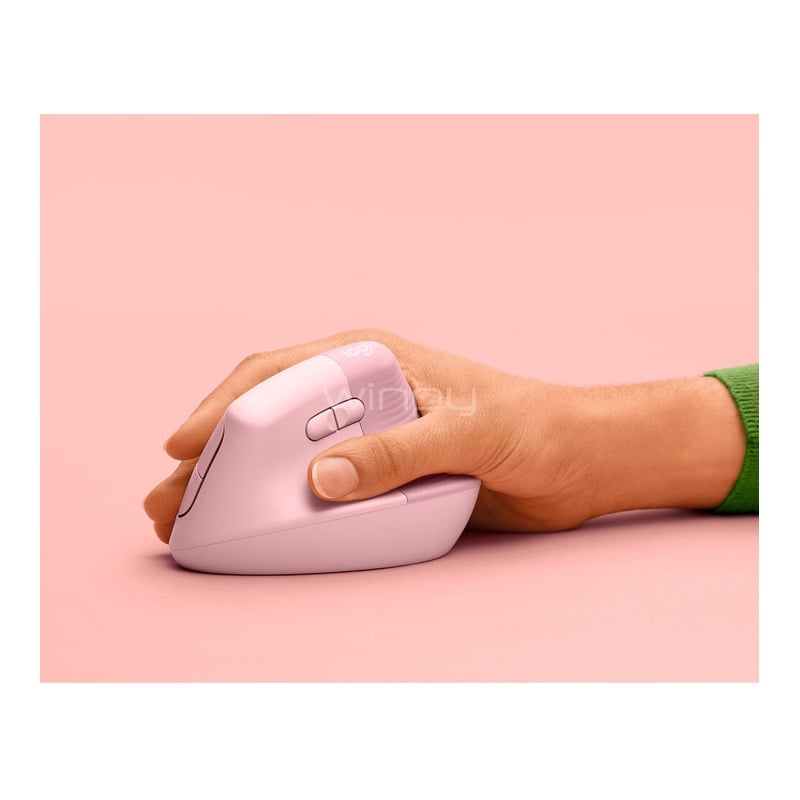 Mouse Logitech Lift Vertical Ergonomic (Bluetooth/ Dongle USB, 4.000dpi, Rosado)