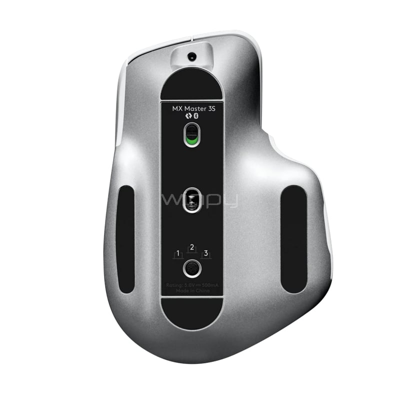 Mouse Logitech MX MASTER 3S Inalámbrico (Bluetooth/ Dongle USB, 8.000dpi, Gris Claro)