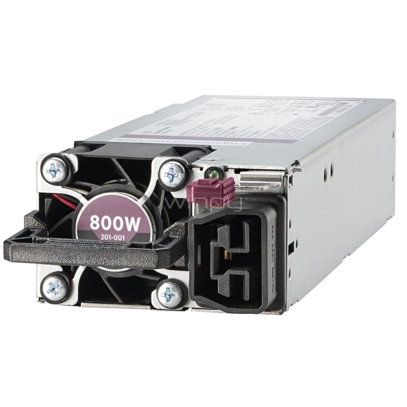 Fuente de Poder HPE de 800 W (Certificada 80+ Platinum, Hot-plug)
