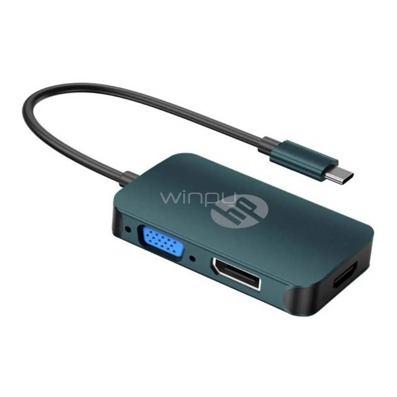 Adaptador Multipuertos HP CT200 USB-C (HDMI, Display Port, VGA)