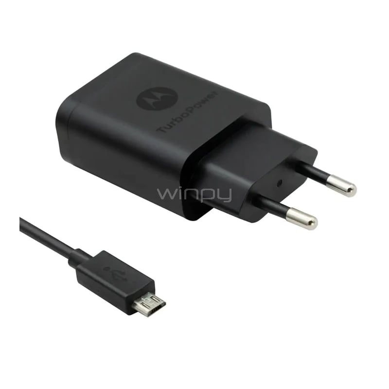 Cargador Motorola TurboPower SC52 de 18W (Micro-USB, 1 Metro, Negro)