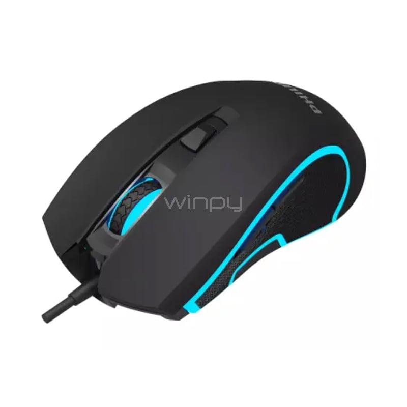 Mouse Gamer Philips SPK9413 (Dongle USB, 6.400dpi, 6 Botones)