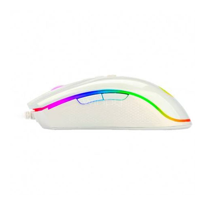 Mouse Gamer Redragon Cobra M711W RGB (Pixart P3325, 10.000dpi, Blanco)