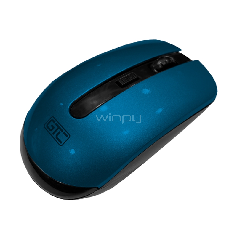 Mouse Inalámbrico GTC MIG-121 (Dongle USB, Azul)