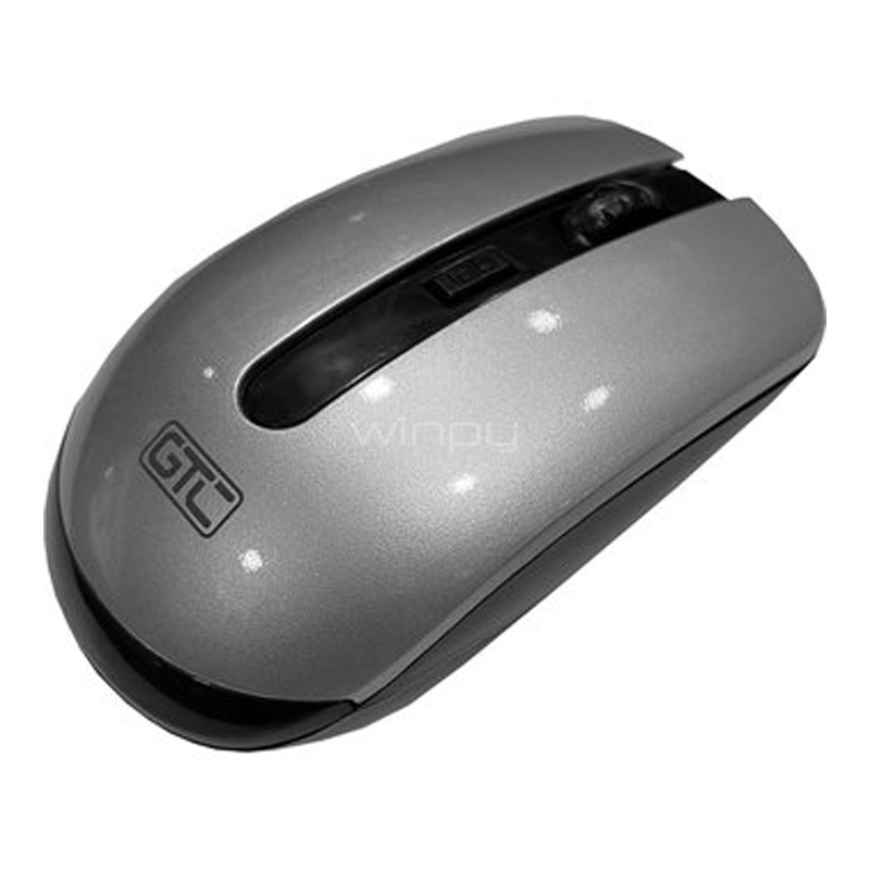 Mouse Inalámbrico GTC MIG-121 (Dongle USB, Plateado)