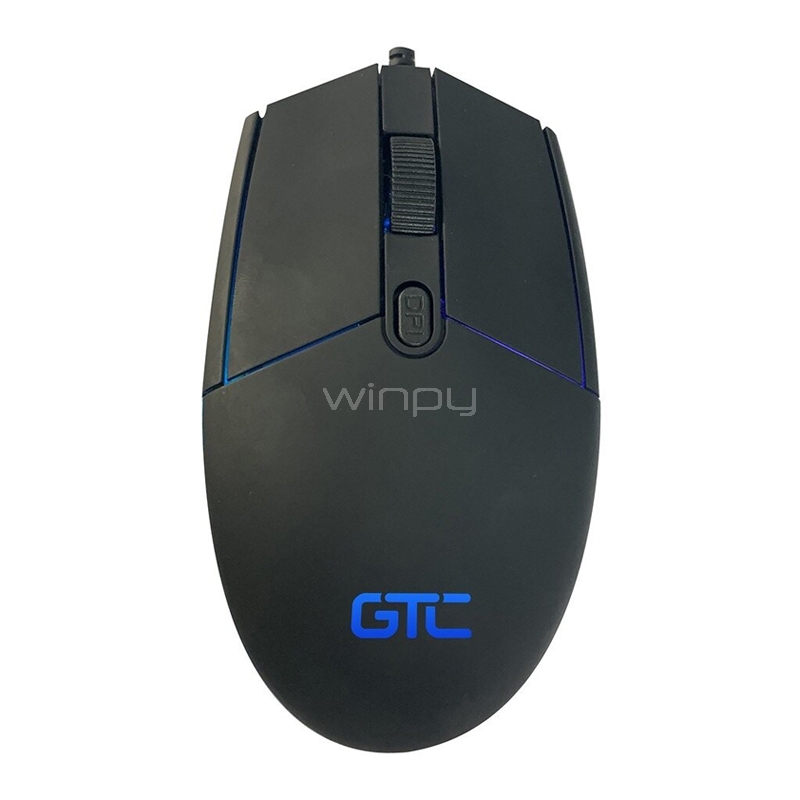 Mouse GTC MGG-019 (1.600dpi, LED Multicolor, Negro)