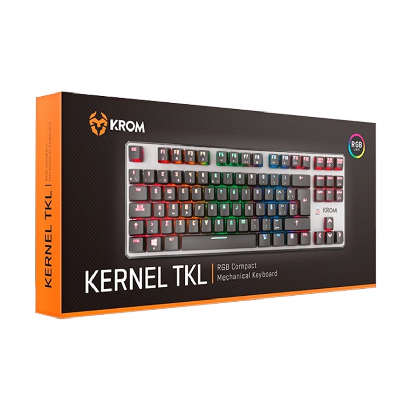 teclado mecánico krom kernel tkl (switch outemu red, rgb)