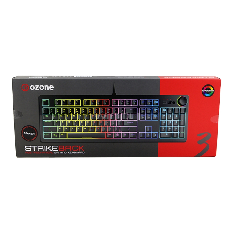 Teclado Mecánico Ozone Strikeback RGB (Switch Kailh Red, Español, Grafito)