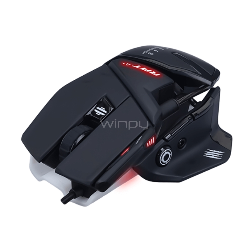 Mouse Gamer Mad Catz RAT 4+ (Sensor PMW3330, 7.200dpi, Negro)