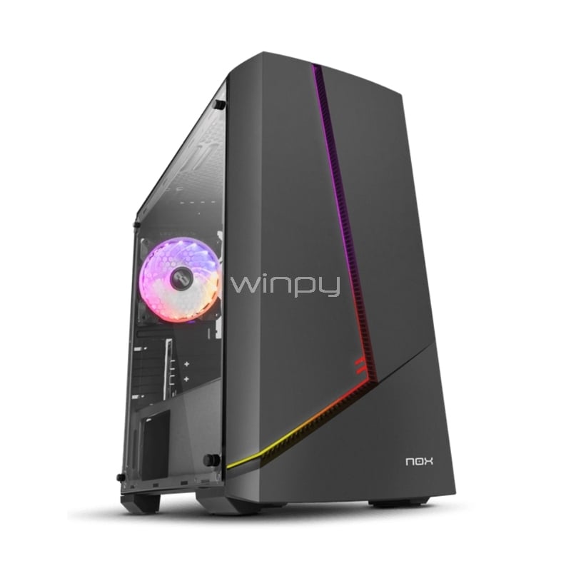 Gabinete Gamer Nox Alpha ARGB (Micro ATX, Vidrio Templado)