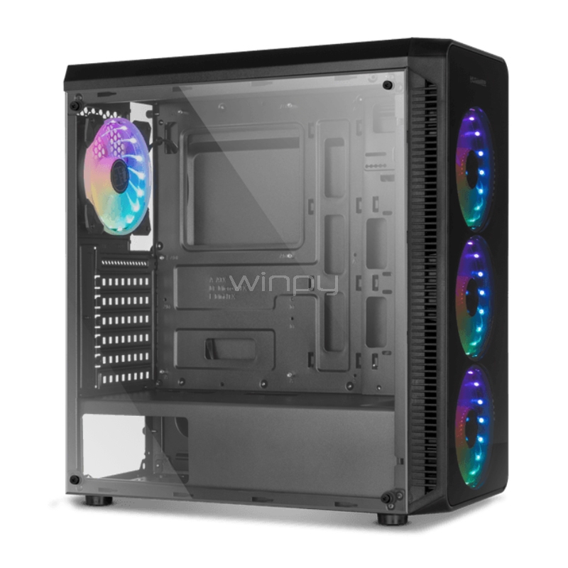 Gabinete Gamer Nox Hummer TGM ARGB (ATX, Vidrio Templado, Fan 120mm x4)