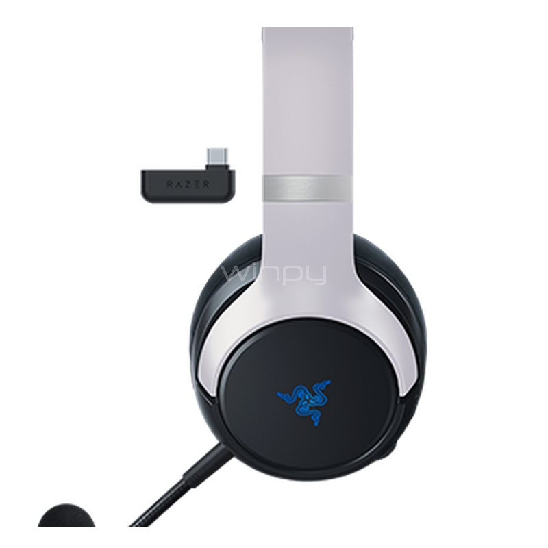 Audífonos Gamer Razer Kaira Para Playstation (Dongle USB/ Bluetooth, Blanco)
