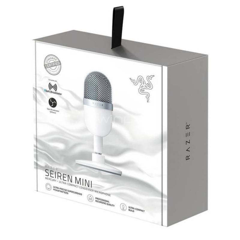 Micrófono Razer Seiren Ultra Mini (Streaming, USB, Mercury)