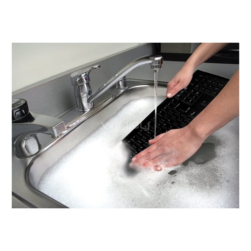 Teclado Kensington For Life (Lavable, Español, Negro)