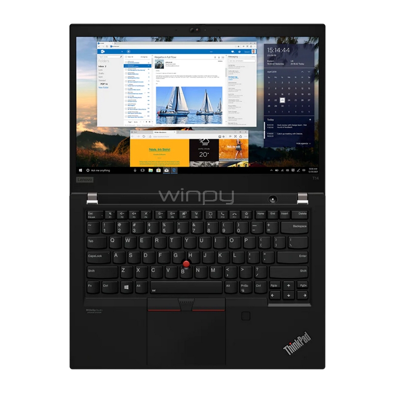 Notebook Lenovo ThinkPad T14 de 14“ (Ryzen 5 PRO 5650U, 8GB RAM, 512GB SSD, Win10 Pro)