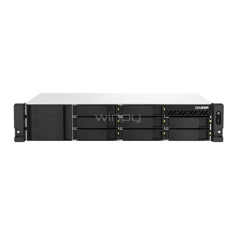Servidor NAS QNAP TS-873AeU-RP (Ryzen V1500B, 4GB RAM, 8 Bahías, 2U, 300W)