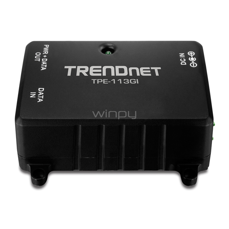 Inyector TRENDnet TPE-113GI Gigabit Full Duplex (PoE, 100-240V, hasta 100 metros)