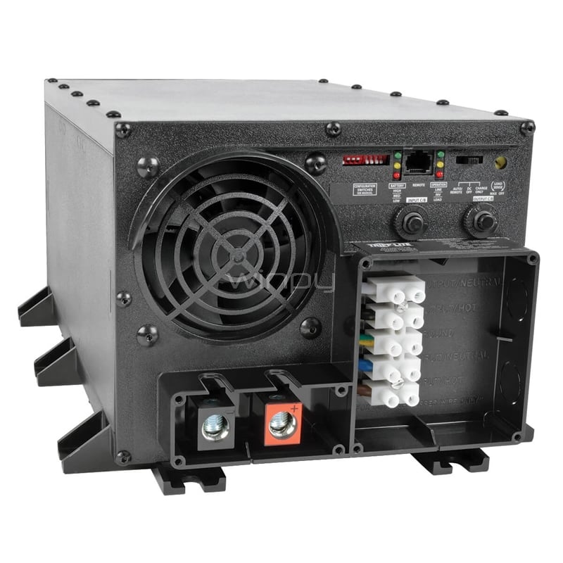 inversor + cargador tripp lite serie aps int de 2400w (24v dc/230v ca, powerverter aps)