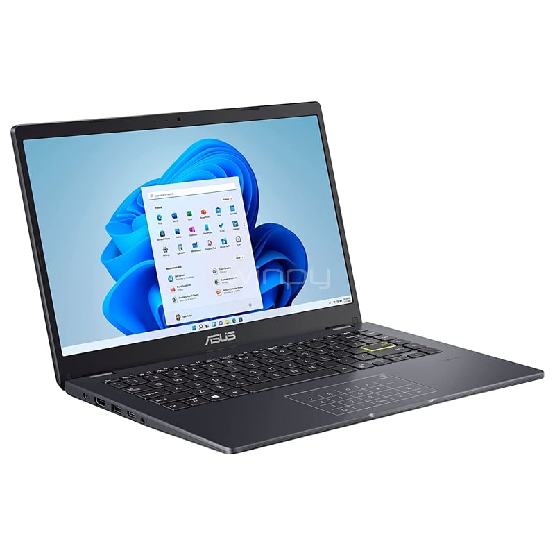 Notebook Asus E410 de 14“ (Celeron N4500, 4GB RAM, 128GB eMMC, Win11)