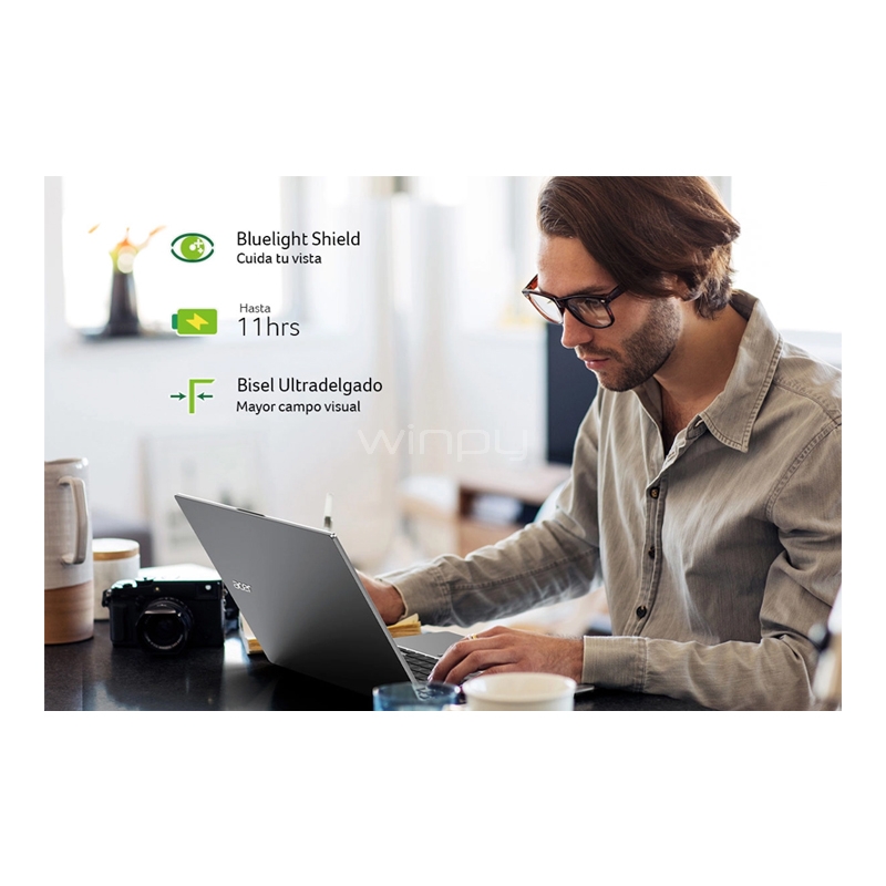 Notebook Acer Aspire 5 de 15.6“ (i3-10110U, 12GB RAM, 128GB SSD + 1TB HDD, Win10)