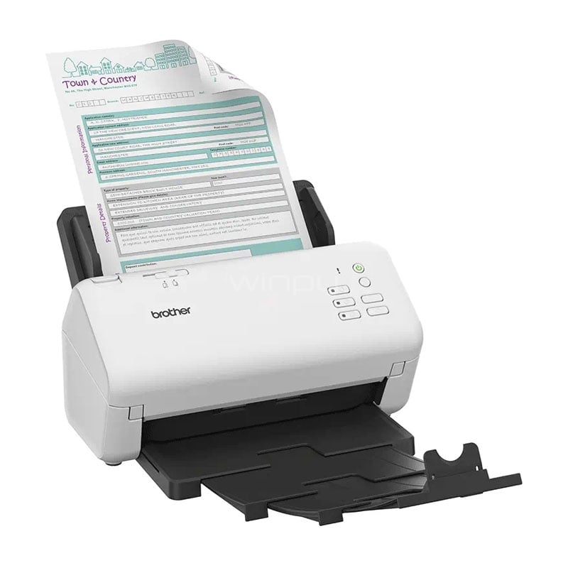 Escáner Brother ADS4300N (ADF, 1200dpi, 80 págs/min, USB/LAN)