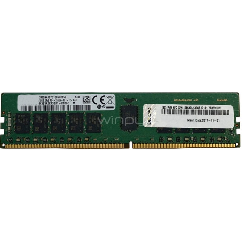 Memoria RAM Lenovo 4X77A08635 de 64 GB (DDR4, 3200 MHz, ECC Registered, DIMM)