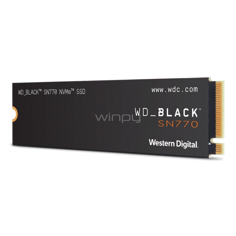 Unidad de estado sólido Western Digital Black SN770 de 250GB (M.2 2280, PCIe 4.0, NVMe)
