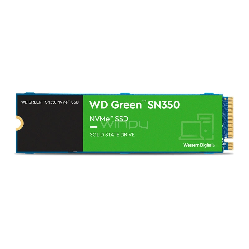 Unidad de Estado Sólido Western Digital Green SN350 de 1TB (NVMe, M.2 2280, PCIE Gen3)