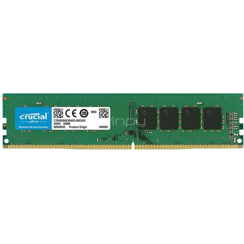 Memoria RAM Crucial de 16GB (DDR4, 2666MHz, CL19, 1.2V, DIMM)