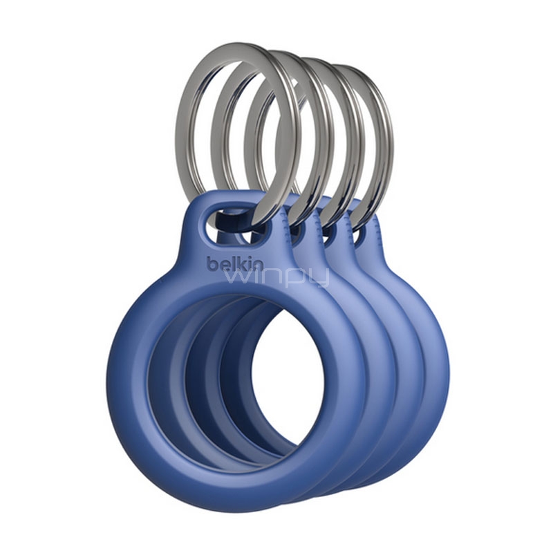 Pack de 4 Llaveros Protector Belkin Secure Holder para Airtag (Azul)