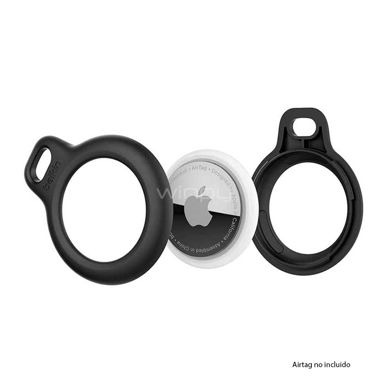 Pack de 4 Llaveros Protector Belkin Secure Holder para Airtag (Negro)