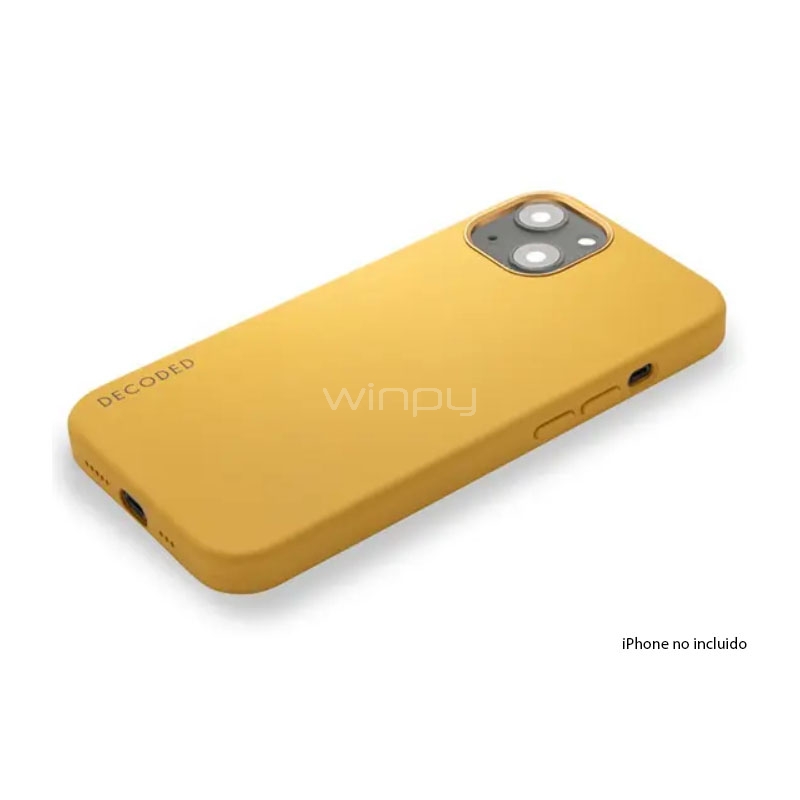 Funda de Silicona Decoded para iPhone 13 (con MagSafe, Amarillo)