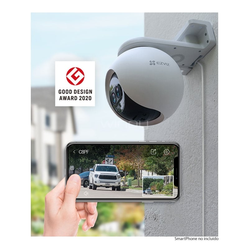 Cámara de Seguridad WiFi Ezviz C8PF Doble Lente (2.8mm/12mm, 2MP, CMOS, Full HD, IR, H.264)