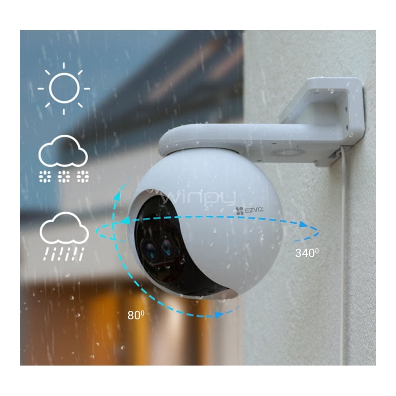 Cámara de Seguridad WiFi Ezviz C8PF Doble Lente (2.8mm/12mm, 2MP, CMOS, Full HD, IR, H.264)