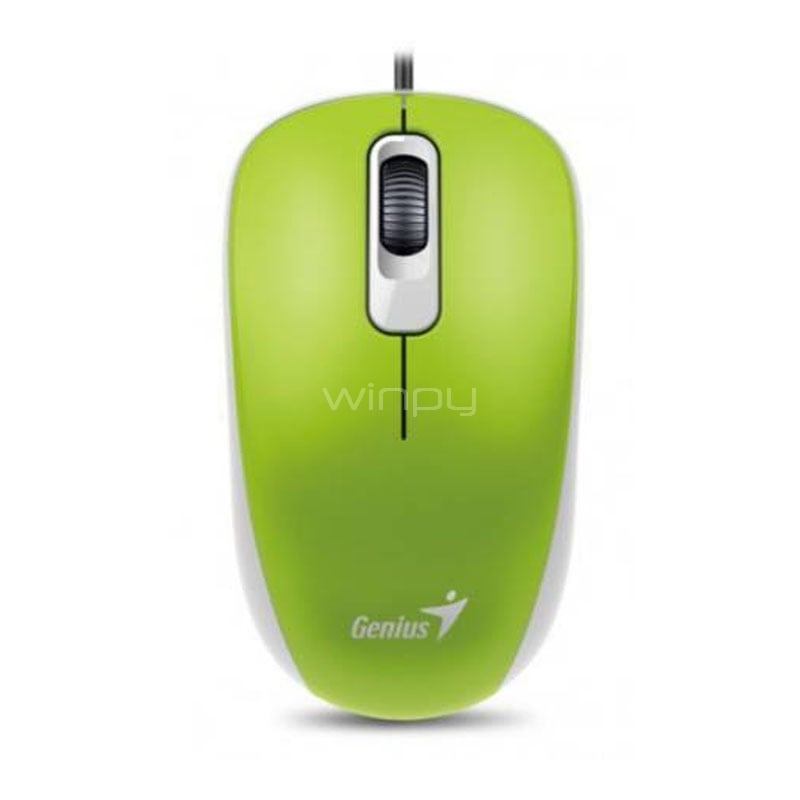 Mouse Genius DX-110 Ambidiestro (USB, Verde)