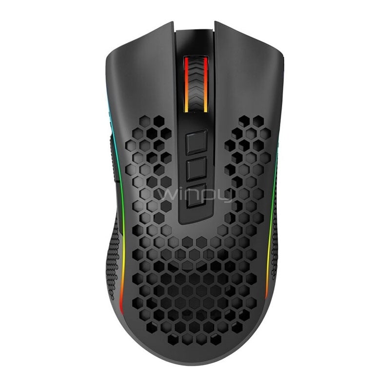 Mouse Gamer Redragon M808-KS Storm Pro (Pixart 3335, 16.000dpi, Dongle USB, RGB, Negro)