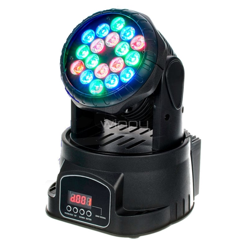 Cabeza Móvil Dj Power DMX/Rítmica (56W, RGB, 7 Luces LED)