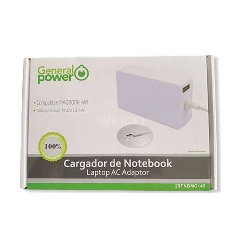 Cargador General Power para Macbook Air (14.5V/ 3.1A, 45W)