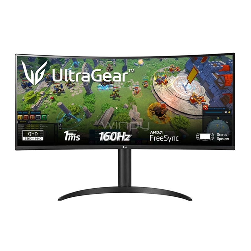 Monitor Gamer LG UltraWide de 34“ Curvo (VA, Quad HD, HDR10, DP+HDMI, FreeSync, Vesa)