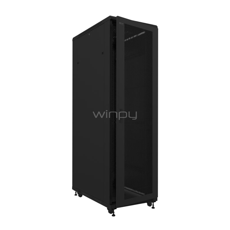 Rack NEXXT Semi-Ensamblado (60 x 100cm, 42U, 4 Ventiladores, Negro)